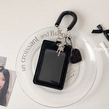 Load image into Gallery viewer, PU Leather Card ID Holder With Lanyard &amp; Strap Clear For Office Work &amp; School Fans Collectors Use Daily ID Access Card Protector Sleeve
