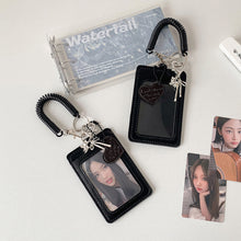 Load image into Gallery viewer, PU Leather Card ID Holder With Lanyard &amp; Strap Clear For Office Work &amp; School Fans Collectors Use Daily ID Access Card Protector Sleeve
