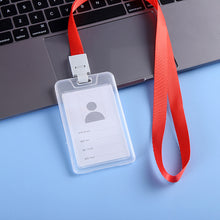 Load image into Gallery viewer, Clear Card Holder Badge Lanyard Office School Employee ID Badge For Workers Staff Students Event Visitors ID Card Accessories

