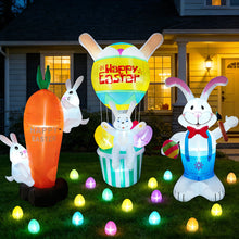 Load image into Gallery viewer, 5.9/8.9FT Easter Glowing Inflatable Balloon Bunny/Carrot/Egg Figure LED Waterproof Holiday Easter Celebration Spring Garden Yard Lawn Decor
