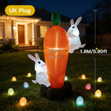 Load image into Gallery viewer, 5.9/8.9FT Easter Glowing Inflatable Balloon Bunny/Carrot/Egg Figure LED Waterproof Holiday Easter Celebration Spring Garden Yard Lawn Decor
