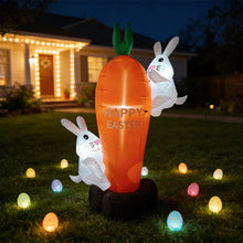 Load image into Gallery viewer, 5.9/8.9FT Easter Glowing Inflatable Balloon Bunny/Carrot/Egg Figure LED Waterproof Holiday Easter Celebration Spring Garden Yard Lawn Decor
