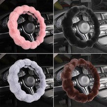 Load image into Gallery viewer, Winter Warm Soft Fluffy Plush Car Steering Wheel Cover Steering Qheel Grip Cover Non-Slip Steering Wheel Protector Car Steering
