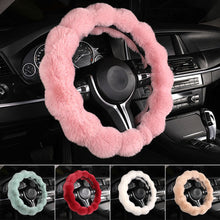 Load image into Gallery viewer, Winter Warm Soft Fluffy Plush Car Steering Wheel Cover Steering Qheel Grip Cover Non-Slip Steering Wheel Protector Car Steering
