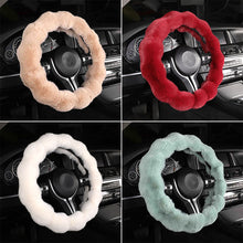 Load image into Gallery viewer, Winter Warm Soft Fluffy Plush Car Steering Wheel Cover Steering Qheel Grip Cover Non-Slip Steering Wheel Protector Car Steering
