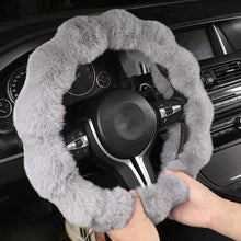 Load image into Gallery viewer, Winter Warm Soft Fluffy Plush Car Steering Wheel Cover Steering Qheel Grip Cover Non-Slip Steering Wheel Protector Car Steering
