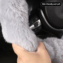 Load image into Gallery viewer, Winter Warm Soft Fluffy Plush Car Steering Wheel Cover Steering Qheel Grip Cover Non-Slip Steering Wheel Protector Car Steering
