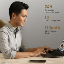 Load image into Gallery viewer, Clip-on Bluetooth Hearing Aid Earbuds Sound Amplifier for Moderate to Severe Hearing Loss Ultra-Long Standby 5.4 Bluetooth Headphones
