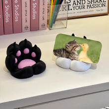 Load image into Gallery viewer, 3D Printed Cat Paw Phone Stand Cute Desktop Ornament Creative Support Stand for Desk Office Home Decoration High Aesthetic Gift for Cat Lovers

