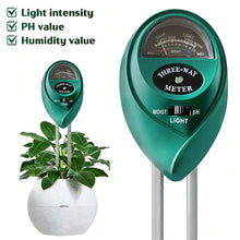 Load image into Gallery viewer, 3-in-1 Soil pH Meter Moisture Tester for Garden Potted Plants No Battery Needed for Dirt and Soil Gardening Tool for Plant Lovers
