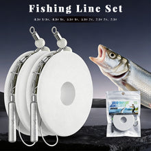 Load image into Gallery viewer, 1Roll Anti-Tangle Drop Shot Kite Fishing Line 3-Way Swivel Anti-Snag Lure Fishing Rig for Black Pit Bass Perch
