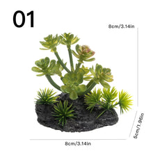 Load image into Gallery viewer, Simulated Succulent Lifelike Fake Plant Reptile Terrarium Decor Artificial Greenery for Vivarium Aquarium Fish Tank Landscaping Home Ornament Gift
