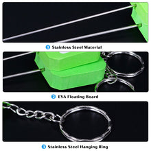 Load image into Gallery viewer, 52CM Long Shank Stainless Steel Eel Hook Barbed Offset and Flat Angle Hook with EVA Float Board Loop Ring Fishing Accessories
