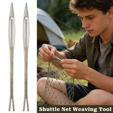 Load image into Gallery viewer, 1PC Stainless Steel / Brass Shuttle Fishing Net and Prawn Trap Weaving Repair Tool Fishing Supplies
