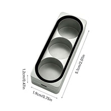 Load image into Gallery viewer, 3 Slots Billiard Cue Tip Storage Case Moisture-Proof and Stain-Resistant Aluminum Alloy Case Magnetic Closure with Transparent Window Billiard Equipment
