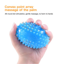 Load image into Gallery viewer, 10/20LB TPR Olive Grip Strength Ball with Anti-Drop Rope Hand Strength Training and Rehab Therapy Massage Hollow Spiky Ball
