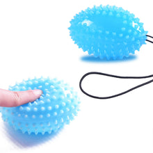 Load image into Gallery viewer, 10/20LB TPR Olive Grip Strength Ball with Anti-Drop Rope Hand Strength Training and Rehab Therapy Massage Hollow Spiky Ball
