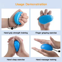Load image into Gallery viewer, 10/20LB TPR Olive Grip Strength Ball with Anti-Drop Rope Hand Strength Training and Rehab Therapy Massage Hollow Spiky Ball
