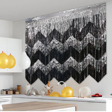 Load image into Gallery viewer, Wave Fringe Rain Curtain Shimmering Foil Tinsel Backdrop Wall Decoration for Birthday Party Wedding Photo Booth DIY Home Decor Celebration Event Supplies
