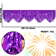 Load image into Gallery viewer, Wave Fringe Rain Curtain Shimmering Foil Tinsel Backdrop Wall Decoration for Birthday Party Wedding Photo Booth DIY Home Decor Celebration Event Supplies
