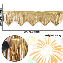 Load image into Gallery viewer, Wave Fringe Rain Curtain Shimmering Foil Tinsel Backdrop Wall Decoration for Birthday Party Wedding Photo Booth DIY Home Decor Celebration Event Supplies

