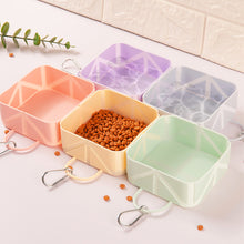 Load image into Gallery viewer, Outdoor Collapsible Silicone Pet Bowl with Carabiner Leak-proof Lightweight Bowl for Water and Food Camping Bowl
