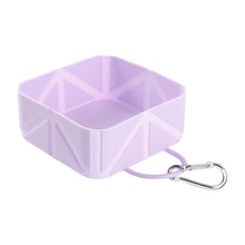 Load image into Gallery viewer, Outdoor Collapsible Silicone Pet Bowl with Carabiner Leak-proof Lightweight Bowl for Water and Food Camping Bowl
