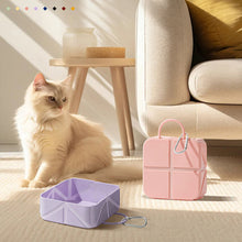 Load image into Gallery viewer, Outdoor Collapsible Silicone Pet Bowl with Carabiner Leak-proof Lightweight Bowl for Water and Food Camping Bowl
