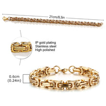 Load image into Gallery viewer, Vintage Punk Byzantine Bracelet Chunky Oxidized Metal Chain Wristband Retro Rock Cool Fashion Jewelry Accessories Gift For Men
