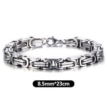 Load image into Gallery viewer, Vintage Punk Byzantine Bracelet Chunky Oxidized Metal Chain Wristband Retro Rock Cool Fashion Jewelry Accessories Gift For Men
