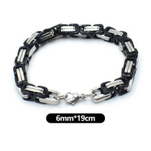 Load image into Gallery viewer, Vintage Punk Byzantine Bracelet Chunky Oxidized Metal Chain Wristband Retro Rock Cool Fashion Jewelry Accessories Gift For Men
