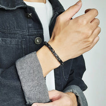 Load image into Gallery viewer, Vintage Punk Byzantine Bracelet Chunky Oxidized Metal Chain Wristband Retro Rock Cool Fashion Jewelry Accessories Gift For Men
