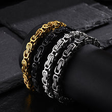 Load image into Gallery viewer, Vintage Punk Byzantine Bracelet Chunky Oxidized Metal Chain Wristband Retro Rock Cool Fashion Jewelry Accessories Gift For Men
