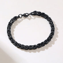 Load image into Gallery viewer, Vintage Punk Byzantine Bracelet Chunky Oxidized Metal Chain Wristband Retro Rock Cool Fashion Jewelry Accessories Gift For Men
