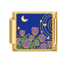 Load image into Gallery viewer, 9mm Stainless Steel DIY Accessories Gold Italian Charm Links Moon Flower Ocean Fashion Jewelry Bracelet Accessories
