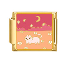Load image into Gallery viewer, 9mm Stainless Steel DIY Accessories Gold Italian Charm Links Moon Flower Ocean Fashion Jewelry Bracelet Accessories
