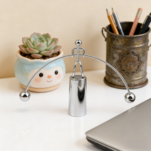 Load image into Gallery viewer, Creative Meatl Figure Weightlifting Balance Craft Ornament Swinging Balance Ball Toy Desk Decoration Home Office Stress Relief
