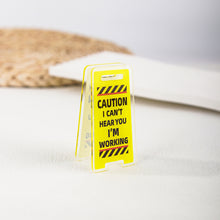 Load image into Gallery viewer, Creative Acrylic Desk Warning Sign Leave Me Alone Humorous Office Room Home Decoration Funny Desktop Ornament

