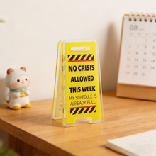 Load image into Gallery viewer, Creative Acrylic Desk Warning Sign Leave Me Alone Humorous Office Room Home Decoration Funny Desktop Ornament
