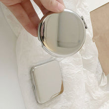 Load image into Gallery viewer, Portable Pocket Mirror Stainless Steel Folding Double Sided Mirror for Travel Makeup On The Go Cosmetic Mirror for Women Girls Students Dormitory Handbag Beauty Tool
