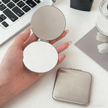 Load image into Gallery viewer, Portable Pocket Mirror Stainless Steel Folding Double Sided Mirror for Travel Makeup On The Go Cosmetic Mirror for Women Girls Students Dormitory Handbag Beauty Tool

