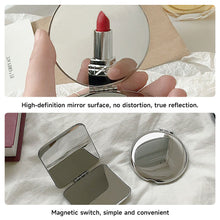 Load image into Gallery viewer, Portable Pocket Mirror Stainless Steel Folding Double Sided Mirror for Travel Makeup On The Go Cosmetic Mirror for Women Girls Students Dormitory Handbag Beauty Tool
