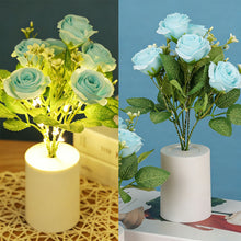 Load image into Gallery viewer, Artificial Flower Night Light Simulation Sunflower Tulip Potted Lamp Warm Glow Bedroom Home Decor Festival Gift for Women Kids

