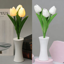 Load image into Gallery viewer, Artificial Flower Night Light Simulation Sunflower Tulip Potted Lamp Warm Glow Bedroom Home Decor Festival Gift for Women Kids
