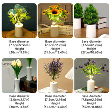 Load image into Gallery viewer, Artificial Flower Night Light Simulation Sunflower Tulip Potted Lamp Warm Glow Bedroom Home Decor Festival Gift for Women Kids
