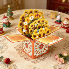 Load image into Gallery viewer, 3D Dimensional Box Greeting Card Flower Butterfly Design for Valentine's Day Birthday Mother’s Day Festival Handmade Paper Art Gift for Her Friend Lover
