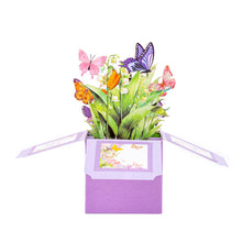Load image into Gallery viewer, 3D Dimensional Box Greeting Card Flower Butterfly Design for Valentine's Day Birthday Mother’s Day Festival Handmade Paper Art Gift for Her Friend Lover
