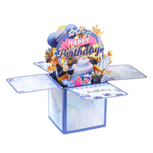Load image into Gallery viewer, 3D Stand-up Birthday Greeting Card Paper Card for Friend Family Gift Surprise Party Decoration
