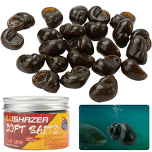 Load image into Gallery viewer, 1 Jar / 30PCS Floating Screw Type Soft Lure Scented High Elastic Fake Bait for Blackfish Carp Trout Black Pit and Reservoir Fishing Lure
