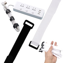 Load image into Gallery viewer, 10PCS Self-Adhesive Fabric Fastener Strip for Fishing Rod Hook and Loop Tie with Buckle Fishing Tackle Cable Management Binding Strap
